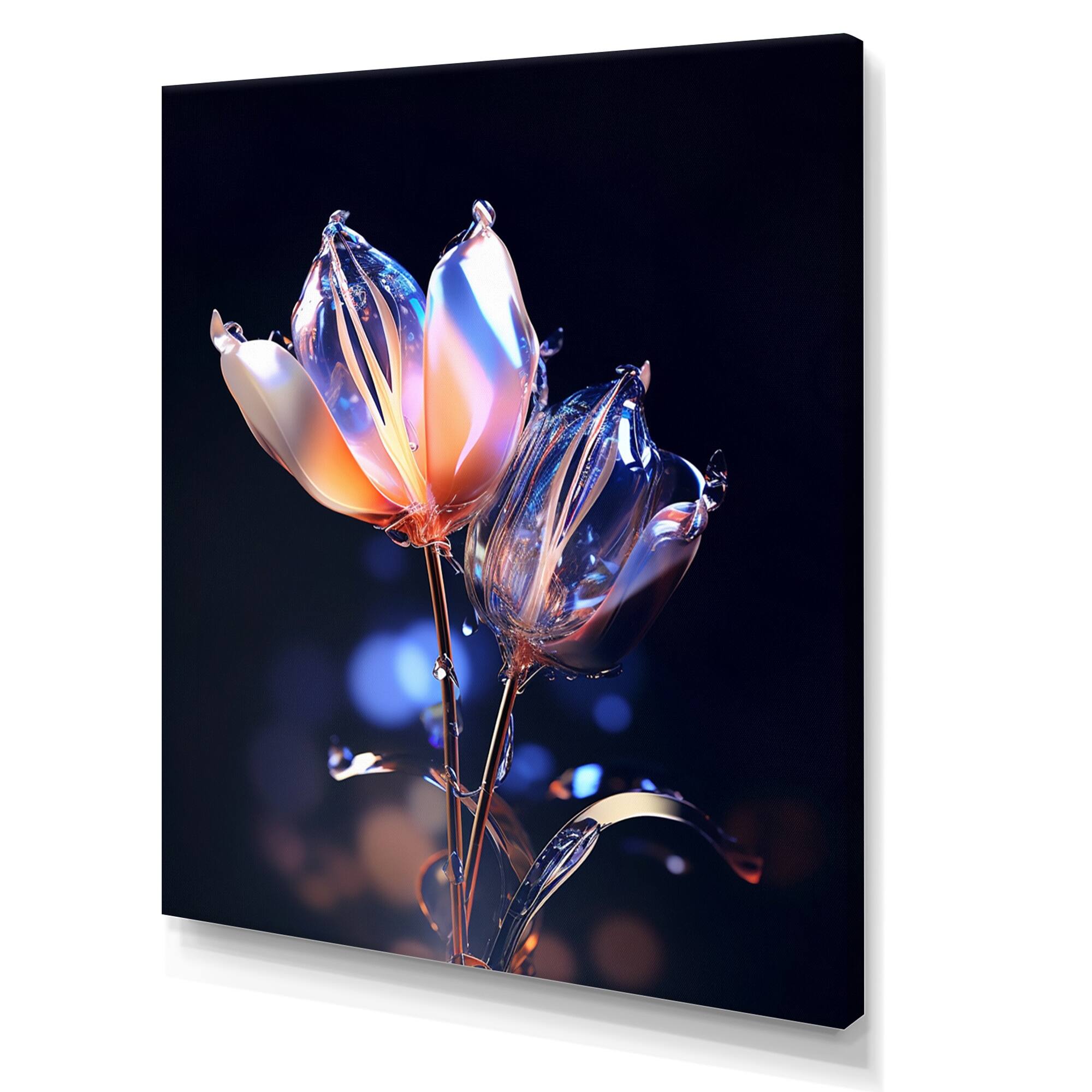 Designart "Luminescent Tulip Blooming Graceously" Tulip Wall Art Prints